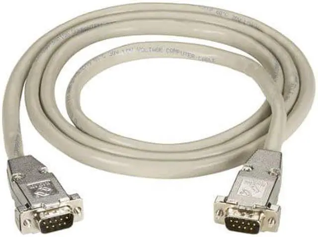 Alt view image 5 of 10 - black box corporation 50-ft rs232 shielded cable metal hood db9 male/male