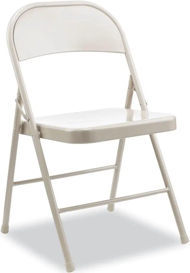 Alt view image 3 of 3 - Alera Armless Steel Folding Chair Up to 275 lb Taupe 4/Carton ALECA944