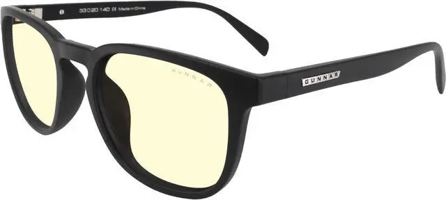 Main image of GUNNAR OAKLAND Computer Glasses Onyx Frame (Amber Lens) Tint 65% Blue Light & 100% UV Protection, OAK-00101