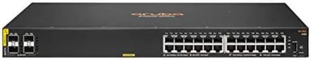 Alt view image 7 of 9 - Aruba 6100 24G Class4 PoE 4SFP+ 370W Switch - 24 Ports - Manageable - 3 Layer Supported - Modular - 370 W PoE Budget - Twisted Pair, Optical Fiber - PoE Ports - 1U High - Rack-mountable, Wall Mountabl