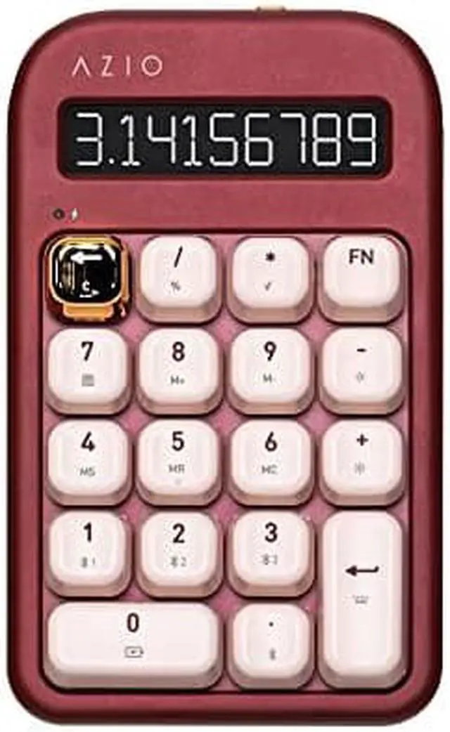 Alt view image 6 of 8 - AZIO IZO Wireless Blue Clicky Switch Number Pad Kayboard Baroque Rose IN106US