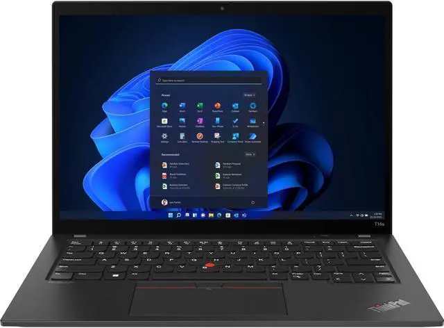 Alt view image 2 of 14 - Lenovo ThinkPad T14s Gen 3 21BR00FHUS 14" Notebook - WUXGA - 1920 x 1200 - Intel Core i5 12th Gen i5-1235U Deca-core (10 Core) 1.30 GHz - 16 GB Total RAM - 16 GB On-board Memory - 256 GB SSD - Th