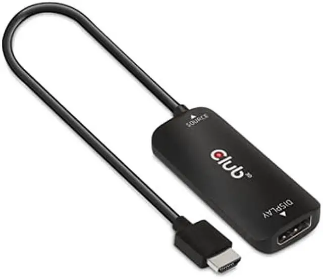 Alt view image 7 of 11 - Club 3D 4K 120Hz or 8k30Hz HDMI to DisplayPort Video Adapter w/USB Power