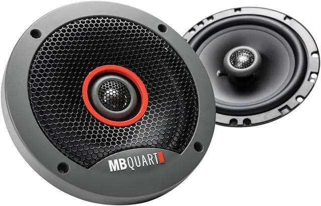 Alt view image 4 of 5 - mb quart fkb116s formula slim mount car speakers (black, pair) - 6.5 inch coaxial speakers, 60 watt, car audio, internal crossover, 1 inch tweeters (grills not included)