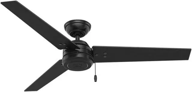 Alt view image 9 of 17 - Hunter Cassius 52 Inch Indoor and Outdoor Ceiling Fan w/ Pull Chain, Matte Black