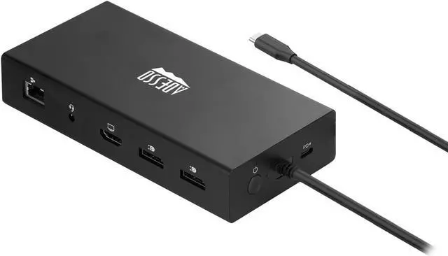 Alt view image 9 of 18 - Adesso 12-in-1 USB-C Multi-Port TAA Compliant Docking Station Black AUH4060