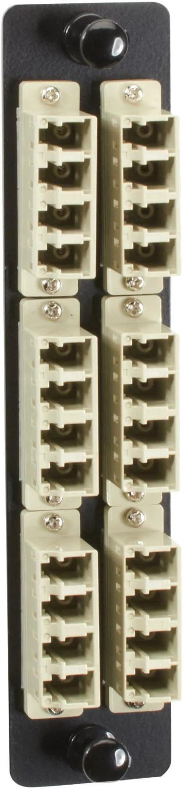 Alt view image 2 of 2 - HIGH-DENSITY MULTIMODE FIBER ADAPTER PANEL - CERAMIC SLEEVE, (12) LC DUPLEX, BEI