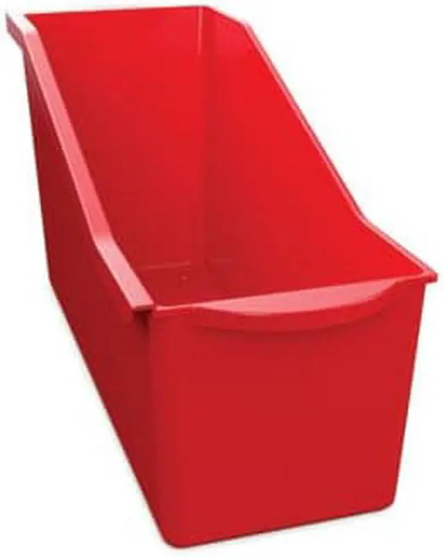 Alt view image 2 of 5 - Deflecto Antimicrobial Book Bin 14.2 x 5.34 x 7.35 Red 39508RED