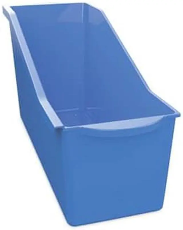 Alt view image 2 of 5 - Deflecto Antimicrobial Book Bin 14.2 x 5.34 x 7.35 Blue 39508BLU