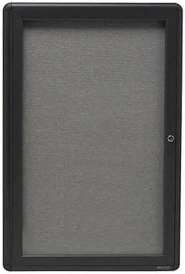 Alt view image 6 of 6 - QUARTET 2364L Enclosed Fabric Bulletin Board 36" x 48", 2 Door