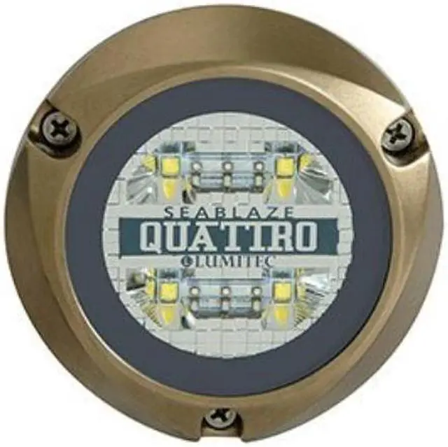 Alt view image 10 of 10 - LUMITEC QUATTRO DUAL COLOR BLUE/WHITE SURFACE MOUNT BRONZE HOUSING 12/24VDC