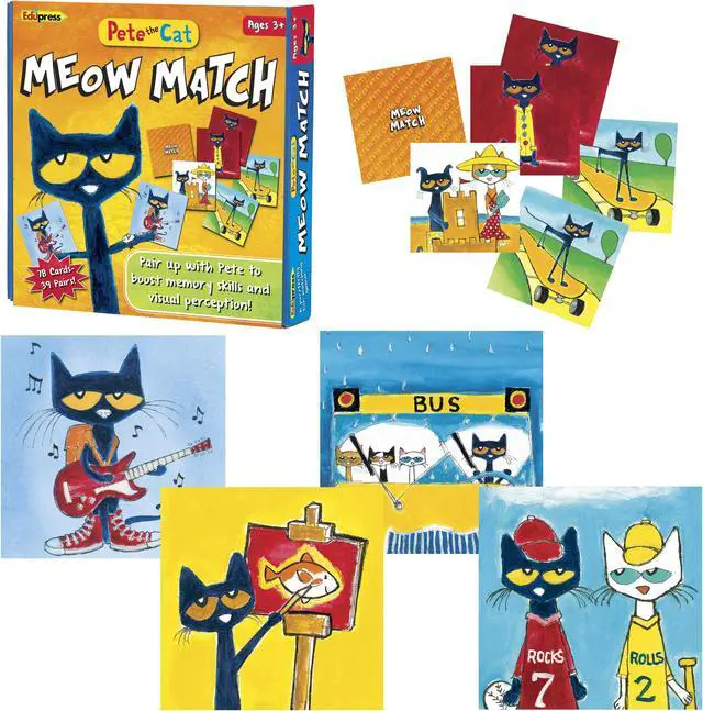 Alt view image 5 of 5 - Edupress Pete The Cat Meow Match Game 2075