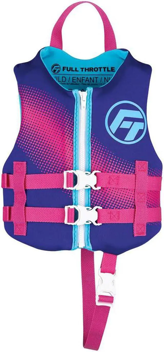 Alt view image 2 of 4 - Full Throttle 142100-600-001-22 Child Rapid-Dry Life Jacket - Purple