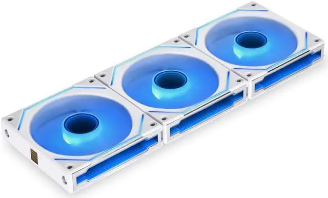 Alt view image 4 of 10 - LIAN LI UNI FAN SL INFINITY 120 RGB WHITE  3 PCS PACK ---UF-SLIN120-3W  ( L Connect 3.0 Controller included)