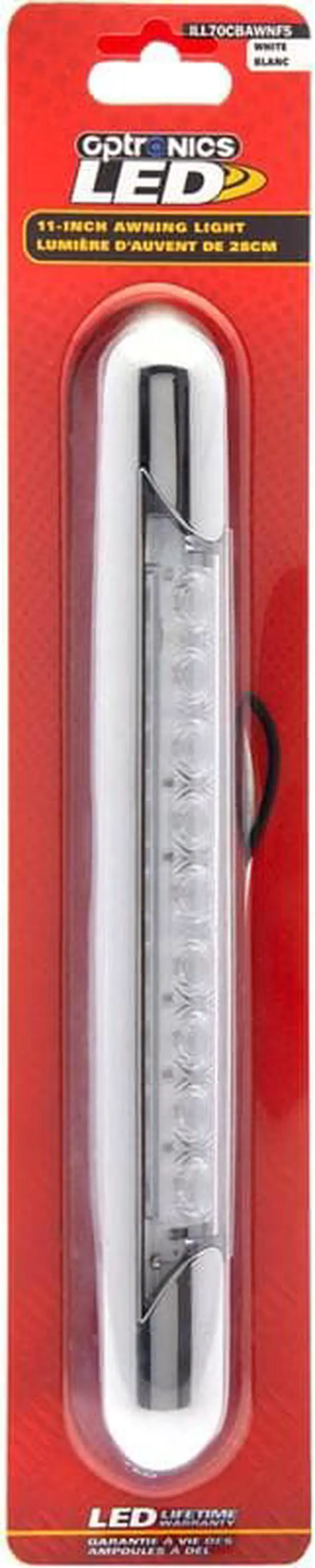 Optronics ILL70CBAWNFS LED Awning Light – Low Profile 11" Bar, 12V, White Lens
