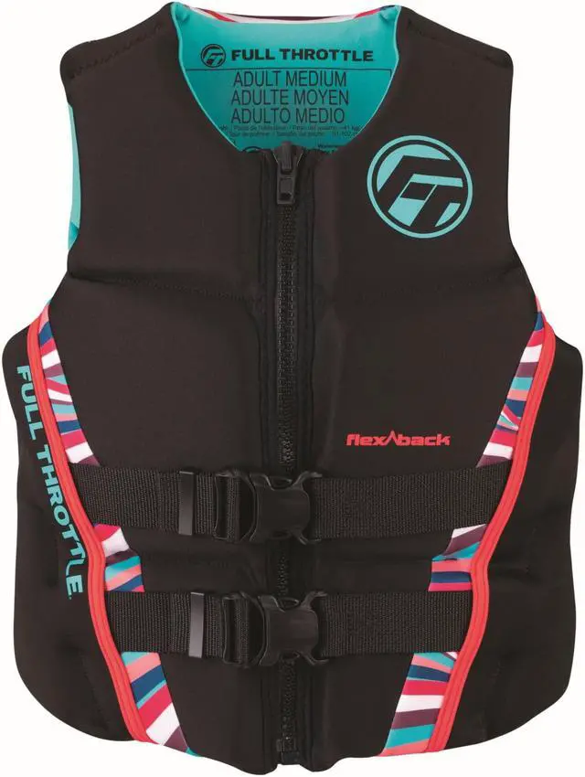 Alt view image 2 of 4 - Full Throttle 142500-105-810-22 Women's Rapid-Dry Flex-Back Life Jacket - X-Small, Pink