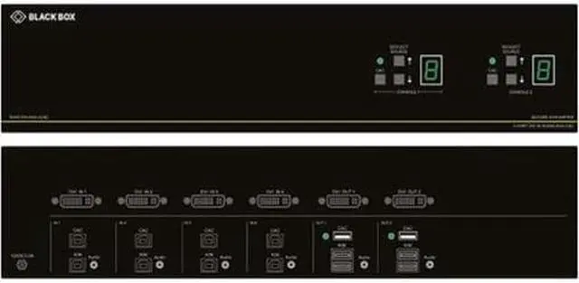 Alt view image 2 of 2 - Black Box Secure KVM Matarix Switch NIAP 3.0 SS4PDVI4X2UCAC