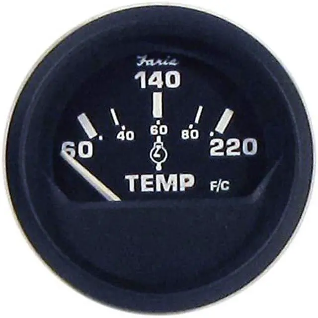 Alt view image 4 of 5 - Faria 12819 Euro Cylinder Head Temperature Gauge with Sender - 2"