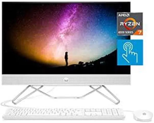 Alt view image 13 of 15 - HP 24" All-in-One Desktop, AMD Ryzen 7 5700U, 16 GB, 256 GB SSD & 1 TB Hard Drive, Full HD IPS Touchscreen, Windows 11 Home, 4 USB Ports, Privacy Camera, Dual Mics, Keyboard & Mouse (24-cb0090, 2021)