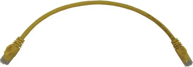 Alt view image 7 of 10 - Tripp Lite Cat6a 10G Snagless Molded UTP Ethernet Cable (RJ45 M/M), PoE, Yellow, 1 ft. (0.3 m) - 1 ft Category 6a Network Cable for Network Device, Switch, Patch Panel, Server, Router, Hub, Printer, C