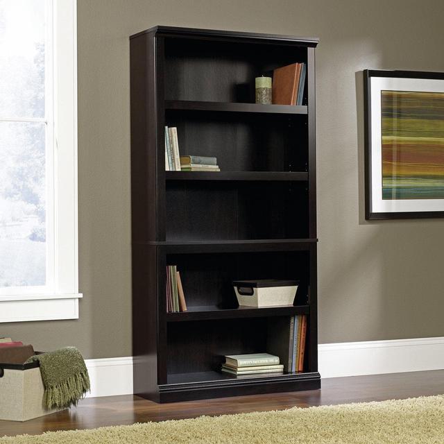 Alt view image 4 of 4 - Sauder Select 5 Shelf Bookcase in Estate Black