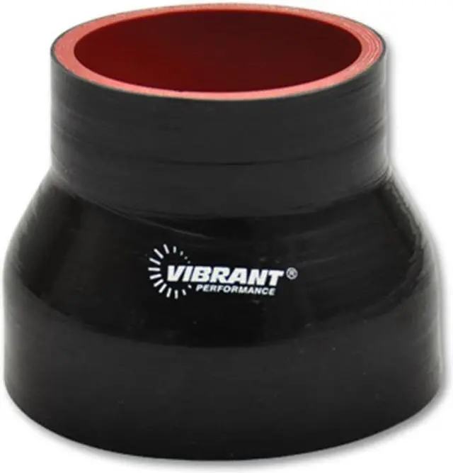 Alt view image 3 of 6 - Vibrant Performance Power 2772 Hose Coupler, Silicone, 4ply Aramid Reinforced, Straight, Reducer, Transition, 3.00 in. Inlet I.D, 2.50 in. Outlet I.D, 3.00 in. Overall Length, Black, each