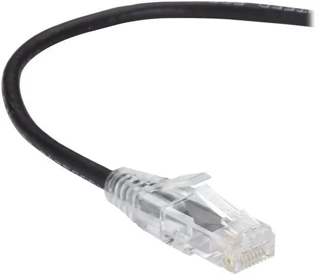 Alt view image 5 of 7 - black box network services - slim-net cat6a patch cable black 1ft