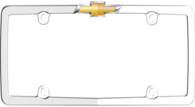Alt view image 5 of 6 - Bully WL011-C Chrome Chevy Chevrolet License Plate Frame Holder Front or Back Bumper Shows Car Tags - Exterior Accessories for Trucks, Cars and SUVs - 1 Piece Genuine Licensed Product