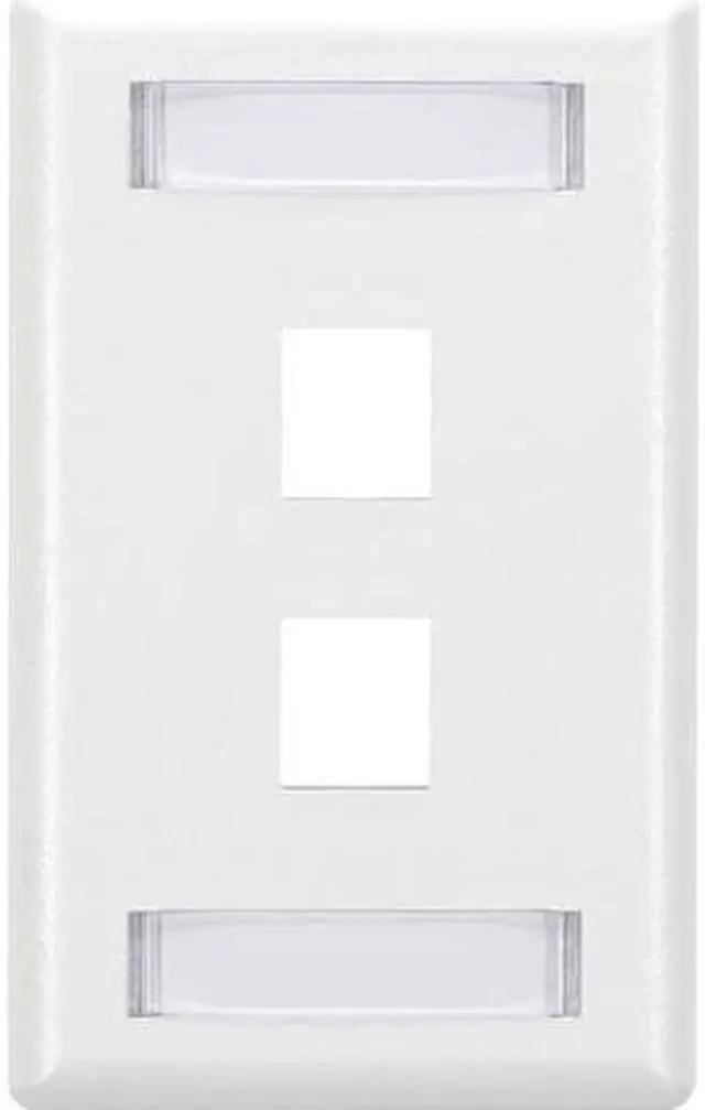 Alt view image 3 of 3 - KEYSTONE WALLPLATE SINGLE-GANG 2PT WH