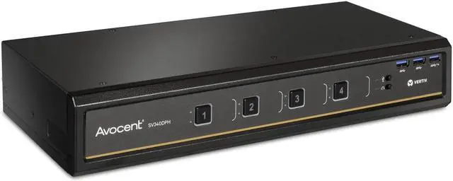 Alt view image 3 of 5 - Avocent SV340DPH-400 Switchview SV340DPH - KVM / USB switch - 4 x KVM / USB - TAA Compliant