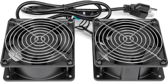 Alt view image 2 of 2 - Rocstor SolidRack Fan for Wall Rack Cabinet US 110v-120v 2 Pack 2 Pack Y10E014B1