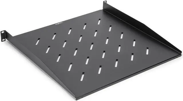 Alt view image 2 of 2 - Rocstor 1U Universal Vented Rack Mount Shelf 17.72" Depth Black Y10E019B1