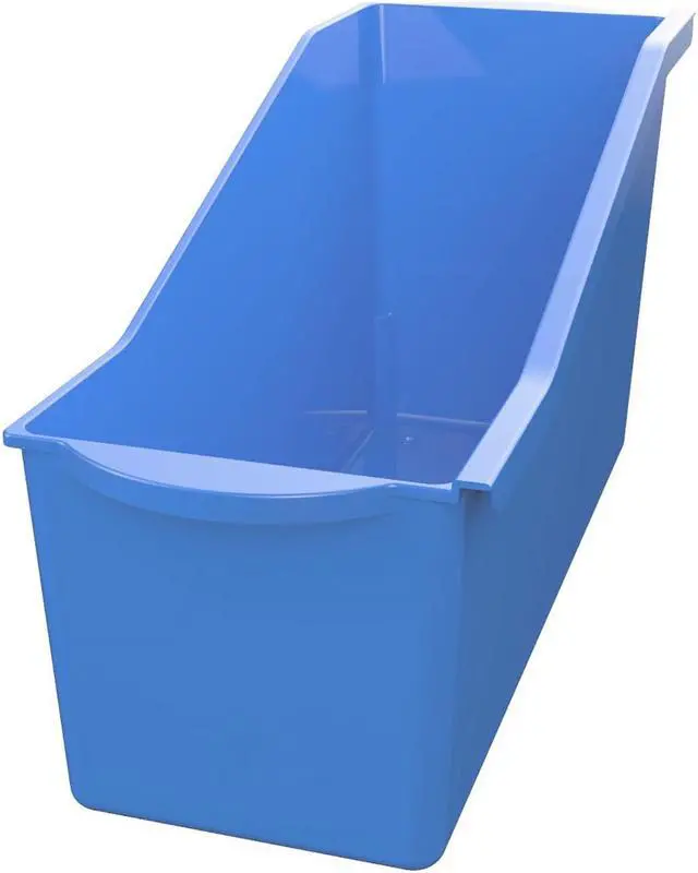 Alt view image 4 of 5 - Deflecto Antimicrobial Book Bin 14.2 x 5.34 x 7.35 Blue 39508BLU