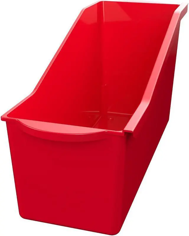 Alt view image 4 of 5 - Deflecto Antimicrobial Book Bin 14.2 x 5.34 x 7.35 Red 39508RED