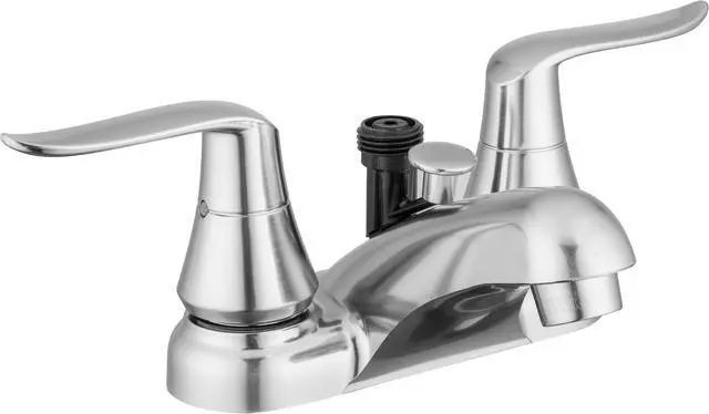 Alt view image 6 of 6 - dura faucet dfpl720lhsn rv bathroom faucet with winged levers and shower hose diverter brushed satin nickel