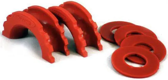 Alt view image 4 of 4 - Daystar, Red D-Ring Isolator and Washers, protect your bumper and reduce rattling, KU70057RE, Made in America