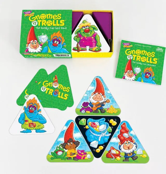 Alt view image 6 of 6 - Trend Enterprises T-20003 Gnomes Vs Trolls Three Corner Card Game