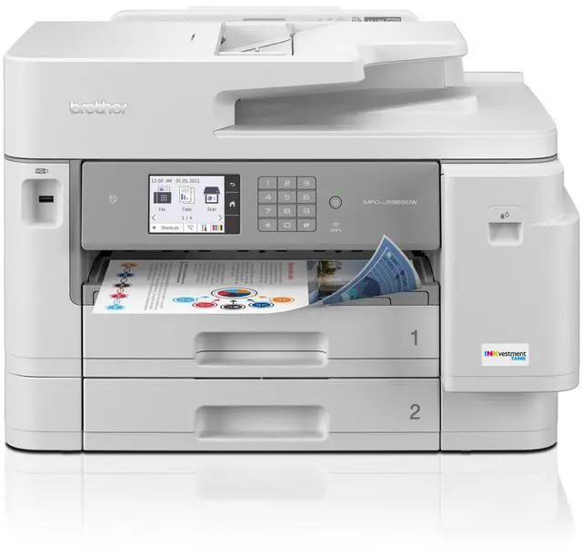 Alt view image 2 of 3 - Brother INKvestment Tank MFC-J5955DW Wireless Inkjet Multifunction Printer Color