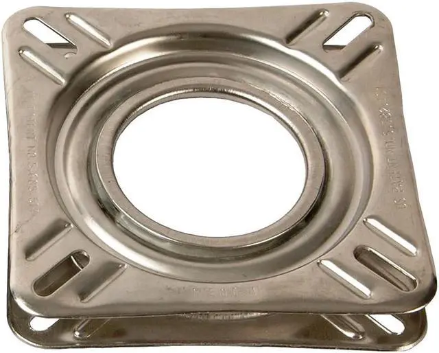Alt view image 2 of 3 - Springfield 1100009 Non-Locking 360° Seat Swivel - 6.75" Square with 0° Tilt, Stainless Steel