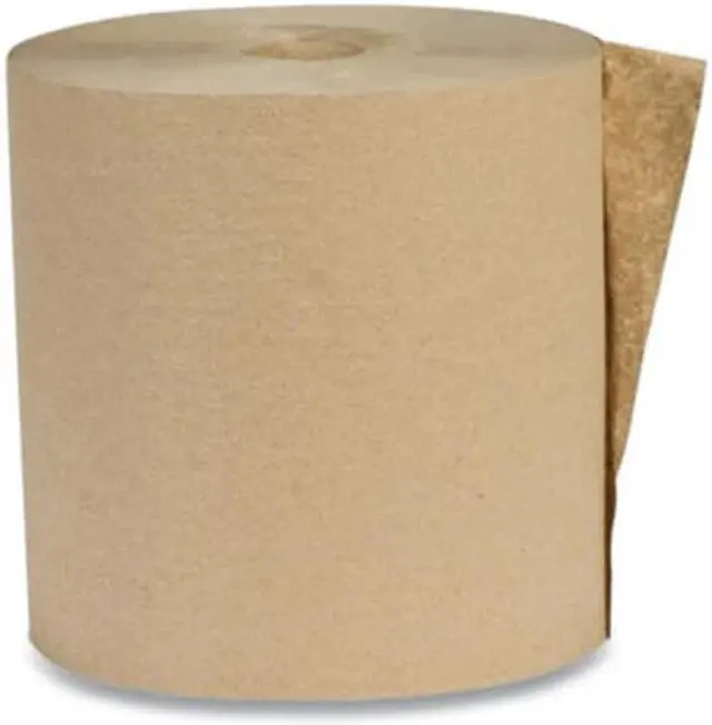 Alt view image 2 of 2 - American Paper Recycled Hardwound Paper Towels 1-Ply 7.87"x700ft Kraft 12 Rolls