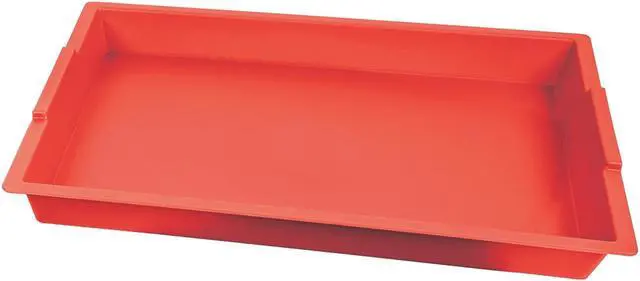 Alt view image 2 of 3 - Deflecto Little Artist Antimicrobial Finger Paint Tray 16x 1.8 x12 Red 39507RED