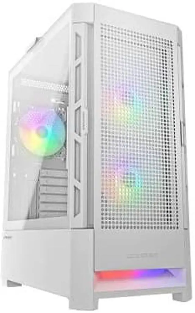 Alt view image 8 of 9 - Cougar Airface RGB White Mid Tower Computer Case with Mesh Front Panel