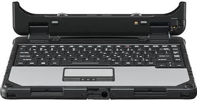 Alt view image 2 of 3 - Panasonic Premium Keyboard - 87 Key - English (US) - Notebook, Tablet, Vehicle Dock, Docking Station - TouchPad - PC - Black, Silver