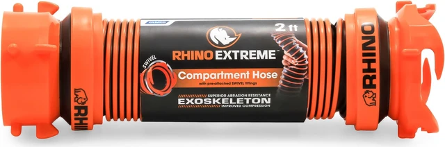 Alt view image 2 of 5 - Camco 39855 RhinoEXTREME Compartment Hose - 2, Orange
