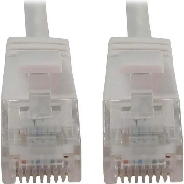Alt view image 6 of 6 - Tripp Lite Cat6a 10G Snagless Molded Slim UTP Ethernet Cable (RJ45 M/M), PoE, White, 7 ft. (2.1 m) - 7 ft Category 6a Network Cable for Network Device, Server, Switch, Router, Hub, Printer, Computer,