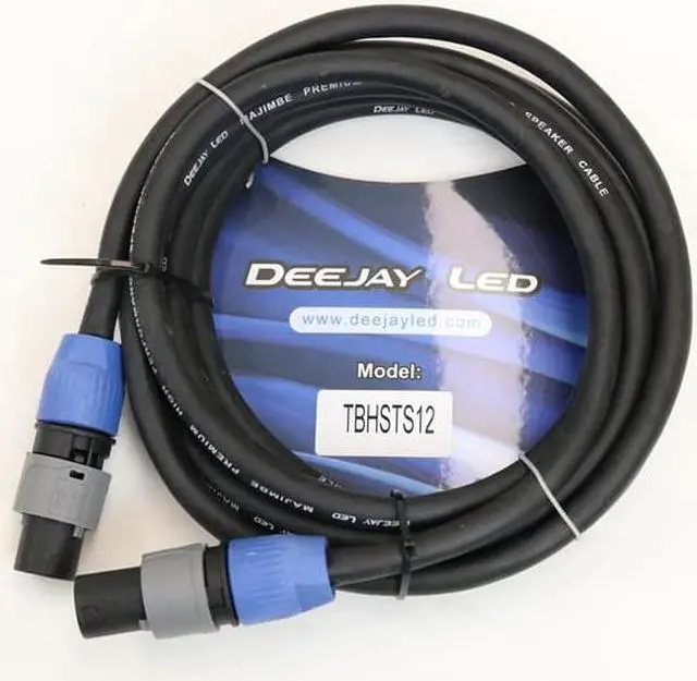 Alt view image 2 of 3 - 12 Foot Length SPEAKON 4-Connector to SPEAKON 4-Connector Audio Cable