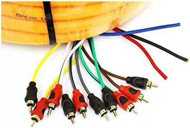 Alt view image 2 of 3 - DEEJAYLED ORANGE 52FT 10RCA 3 POWER COPP
