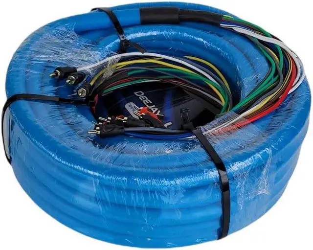 Alt view image 2 of 2 - DEEJAYLED BLUE 52FT 10RCA 3 POWER COPPER