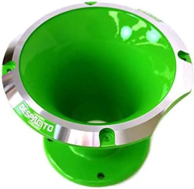 Alt view image 2 of 3 - Circular Despacito Aluminum Bolt-on High Frequency Horn Flare GREEN with2-in Throat