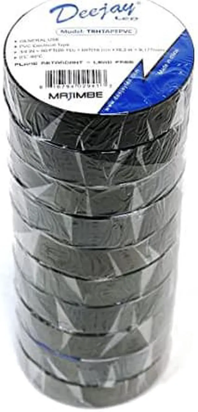 Alt view image 2 of 2 - DEEJAYLED PVC ELECTRICAL TAPE 6 10 PACK